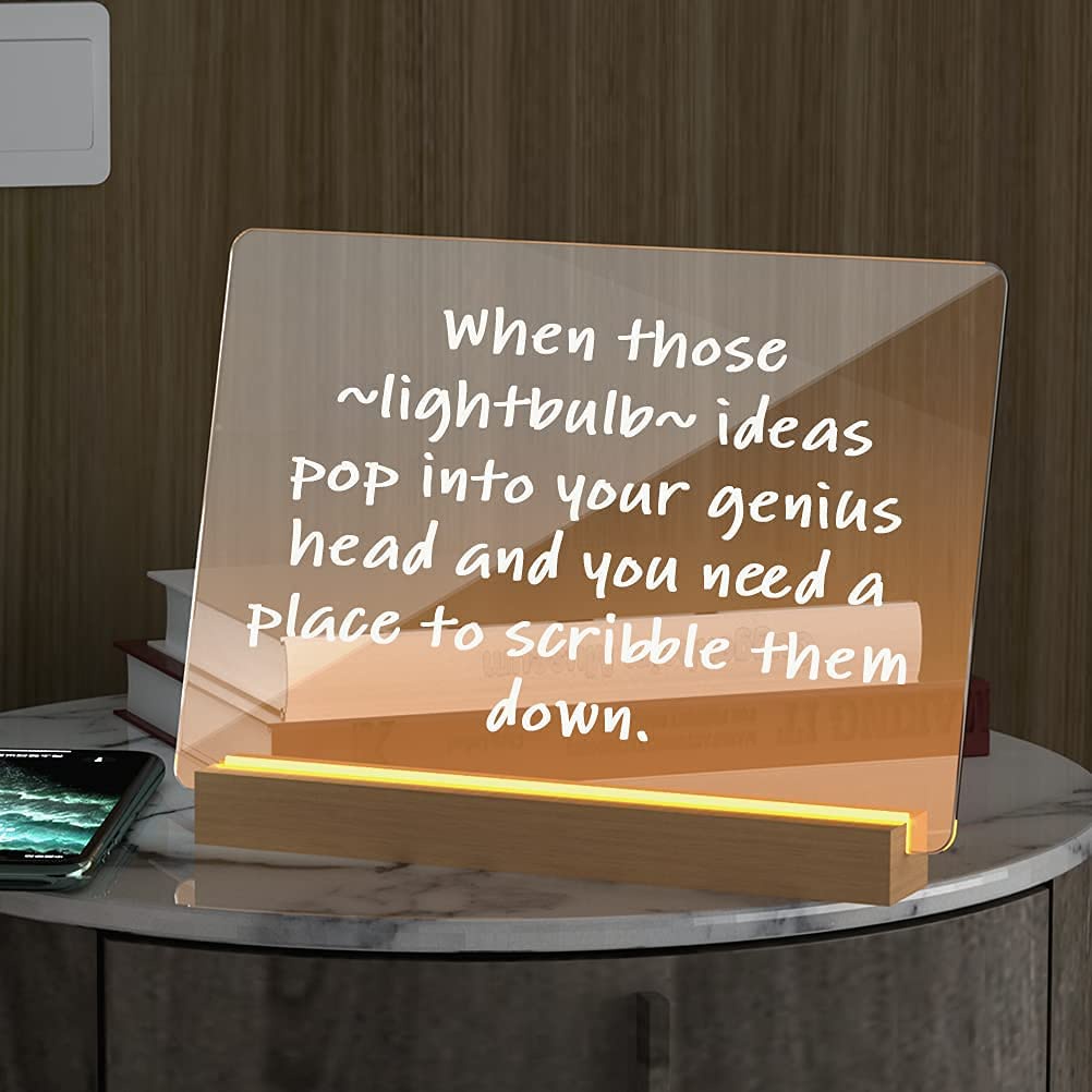 

Baru Papan Catatan Akrilik Bercahaya Luminous Acrylic Note Board Memo Keluarga