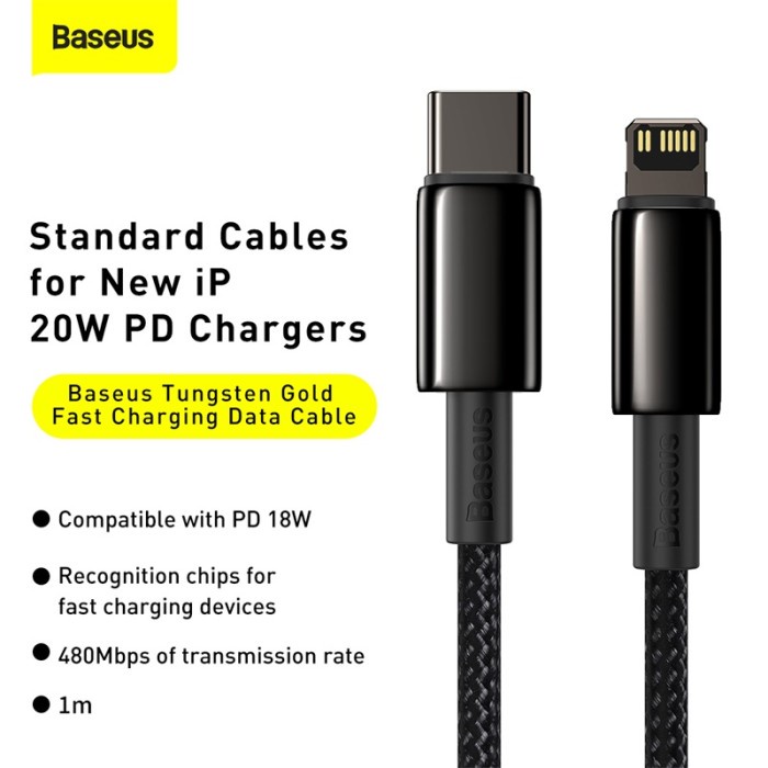 Baseus Tungsten Gold Fast Charging iPhone 12 Kabel Type-C to iP PD 20w