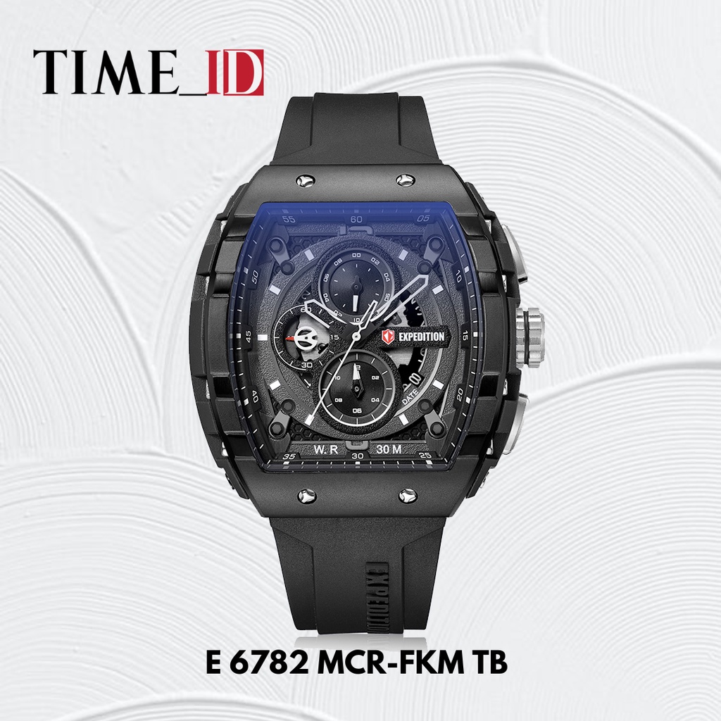 Jam Tangan Expedition E 6782 MCR Black Silver