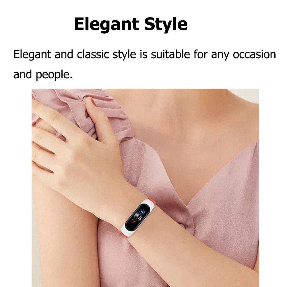 Mi Band 3 4 5 6 7 Nylon Braided Elastic Buckle Wrist Strap Xiaomi Band Colorful Strap