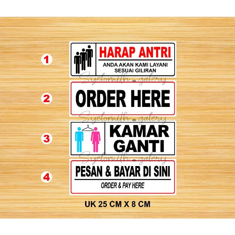 

STIKER TOKO BAJU - STIKER KAMAR GANTI - STIKER HARAP ANTRI - ORDER HERE