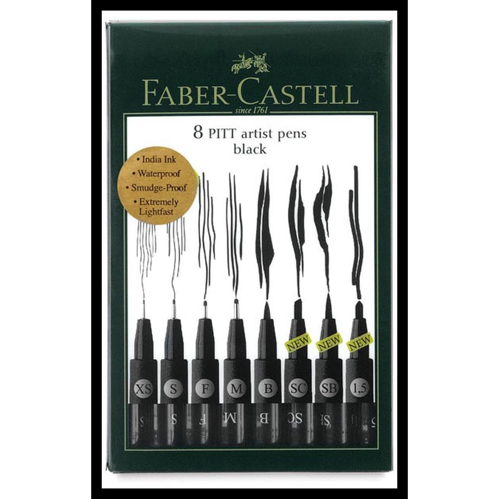 

Hot Product Faber-Castell Pitt Artist Pen With New Special Nibs 8 Wallet Keren