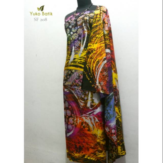 Kain Batik Tulis Lukis Motif Abstrak Kontemporer