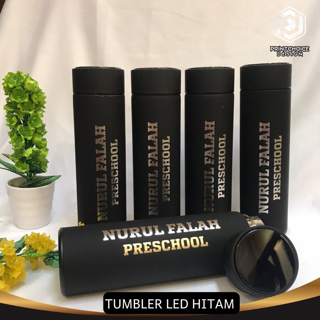 TUMBLER LED TEMPERATURE CUSTOM FREE DESAIN &amp; BUBBLE WRAP SMART TUMBLER HARDBOX 500ML