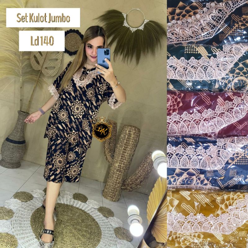Setelan Kulot Jumbo Ld 140 | Setelan Renda Arabian | One Set Arabian | Setcel Wanita-4