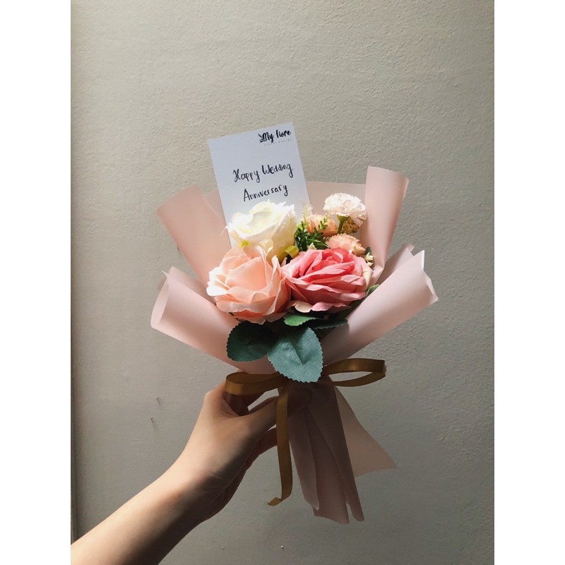 Buket bunga model korea/buket bunga bekasi/artificial bouquet korea/Buket wisuda/buket valentine