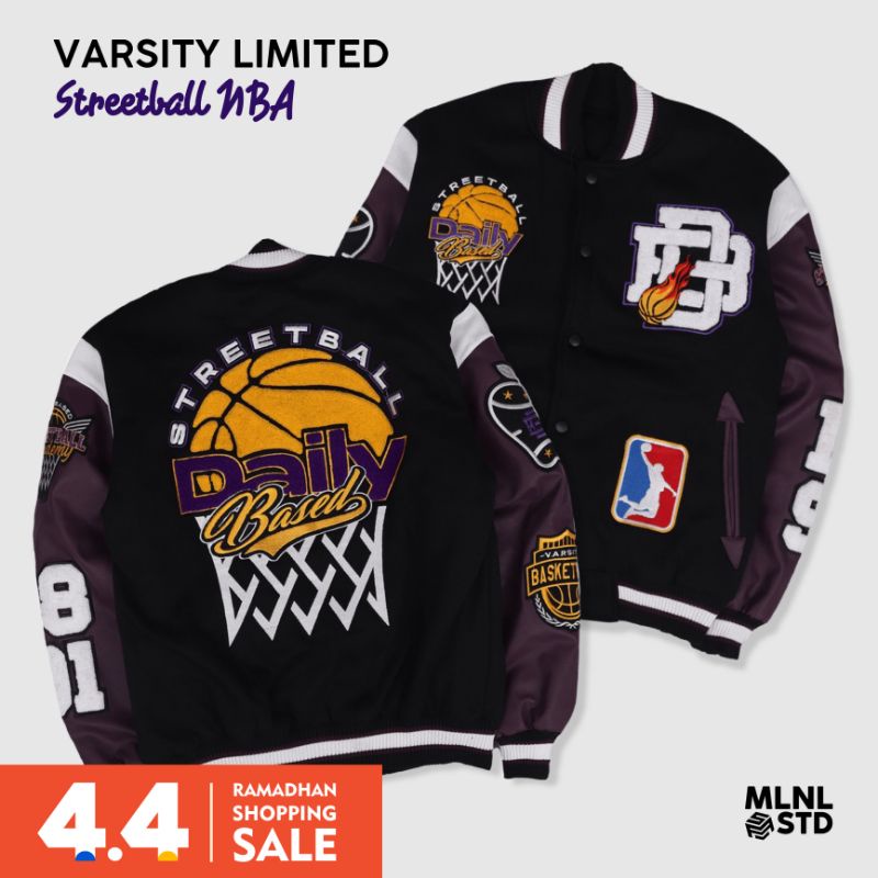 Varsity Jacket Streetball Bordir Original Varsity Basket Lakers Jaket Varsity Dailybased USS