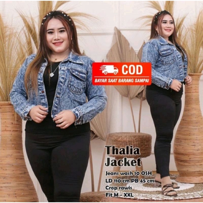 JAKET JEANS CROP OVERSIZE// JAKET JEANS CROP JUMBO// JAKET JEANS JUMBO