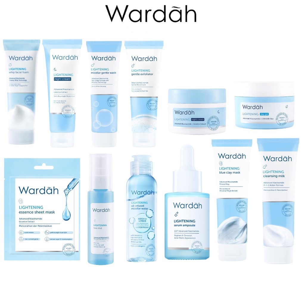 Fashion Fair - Wardah Lightening Series | Serum |Toner | Whip Facial | Day &amp; Night Cream | Day Gel | Clay Mask |