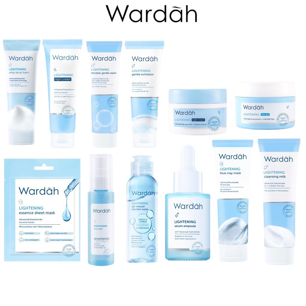 Fashion Fair - Wardah Lightening Series | Serum |Toner | Whip Facial | Day &amp; Night Cream | Day Gel | Clay Mask |