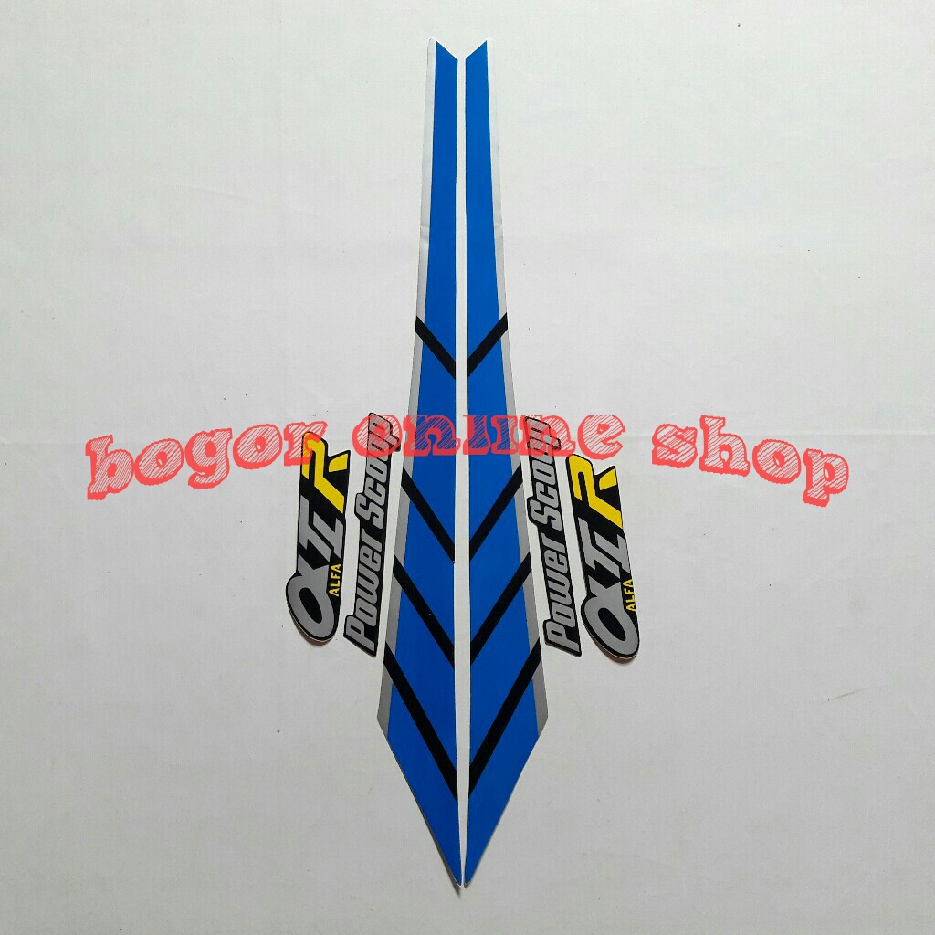 Stiker motor yamaha alfa 1990 biru