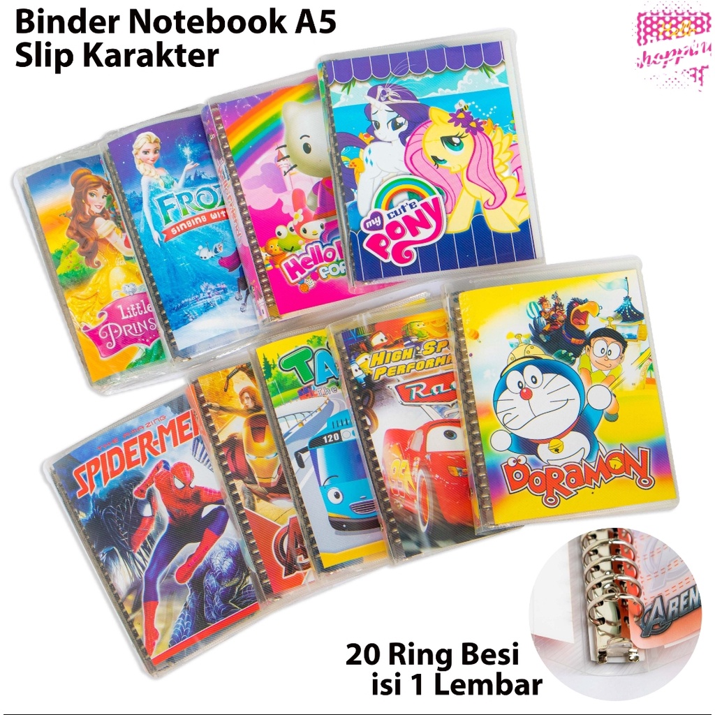 

BINDER NOTEBOOK BUKU TULIS PERLENGKAPAN SEKOLAH UKURAN A5 KARAKTER SPIDERMAN PRINCESS
