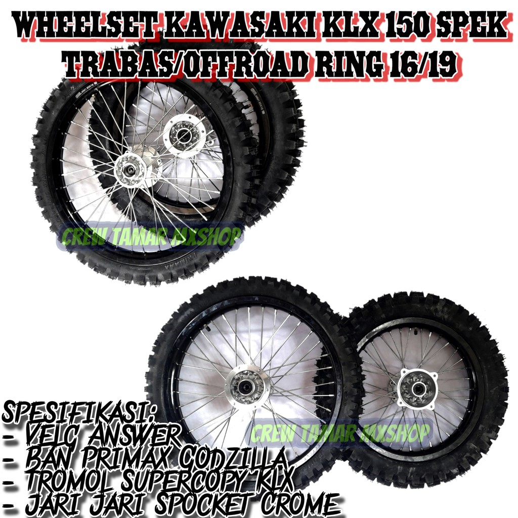 Paket Ban Trabas Offroad PNP Kawasaki KLX 150 Ring 16/19