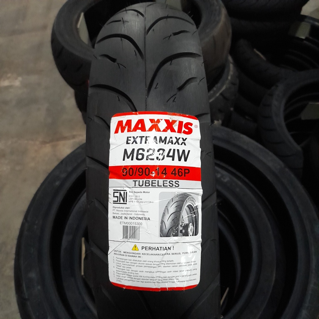 Ban motor matic Maxxis Extramaxx 90 90 14 M6234W mio beat vario tubeless