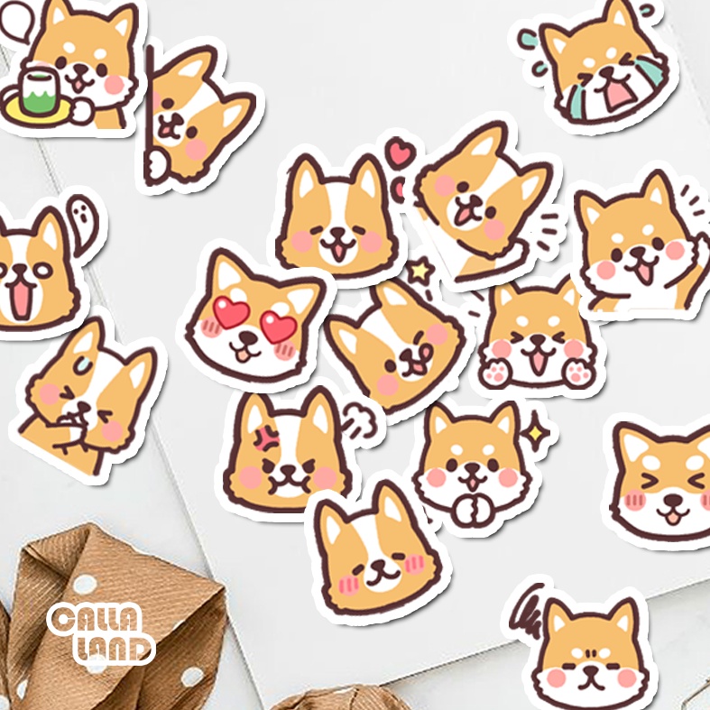 

Calla Land 16Pcs Sticker Pack Bentuk [CUTE SHIBA] Aesthetic for Bullet Journal Decoration Planer Diary Scrapbook DIY Gift