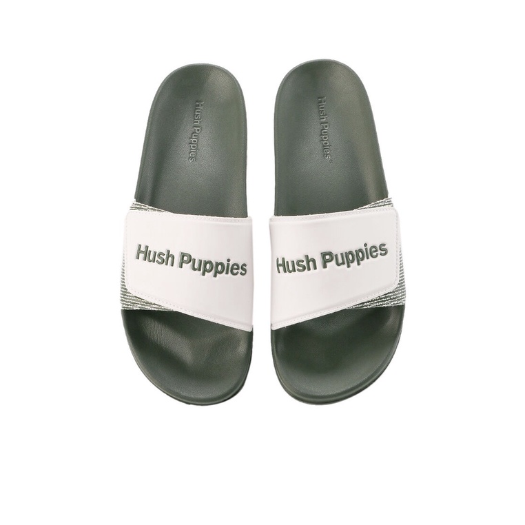 SANDAL SLIDE HUSH PUPPIES PRIA ORIGINAL CASUAL BRANDED HIJAU HM17