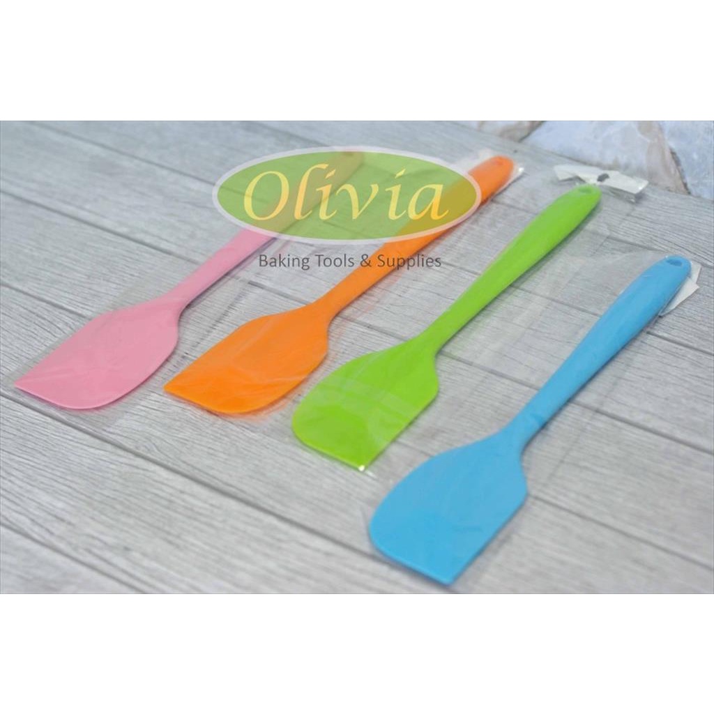 Spatula Silikon/Sendok Kue Tahan Panas & Food Grade Warna