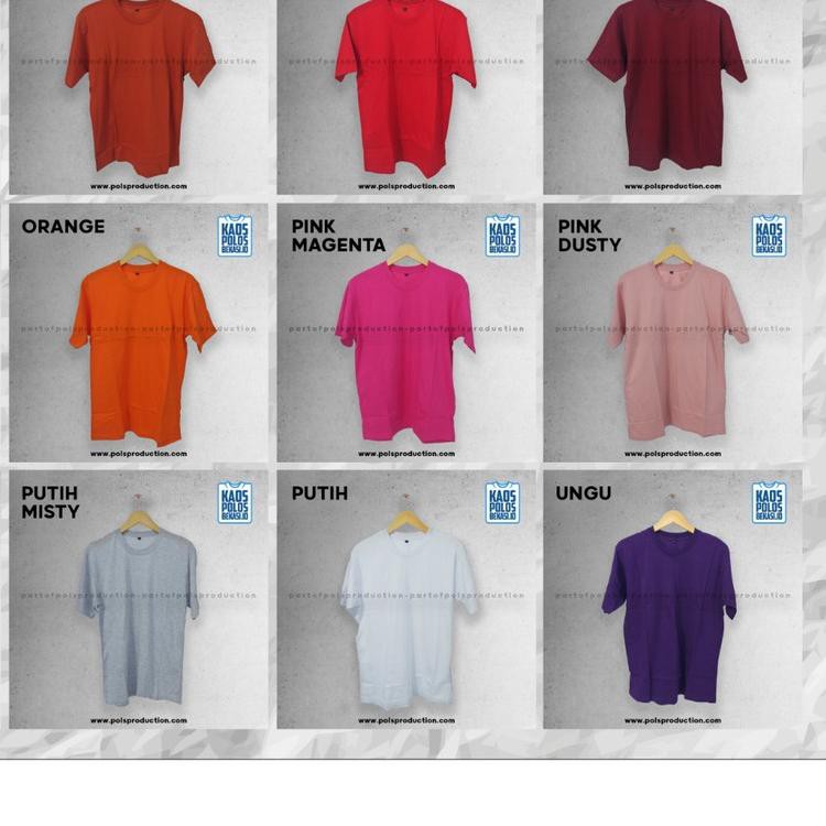 ☝ Kaos Polos Cotton Combed Lusinan Pendek 31.000 ➷
