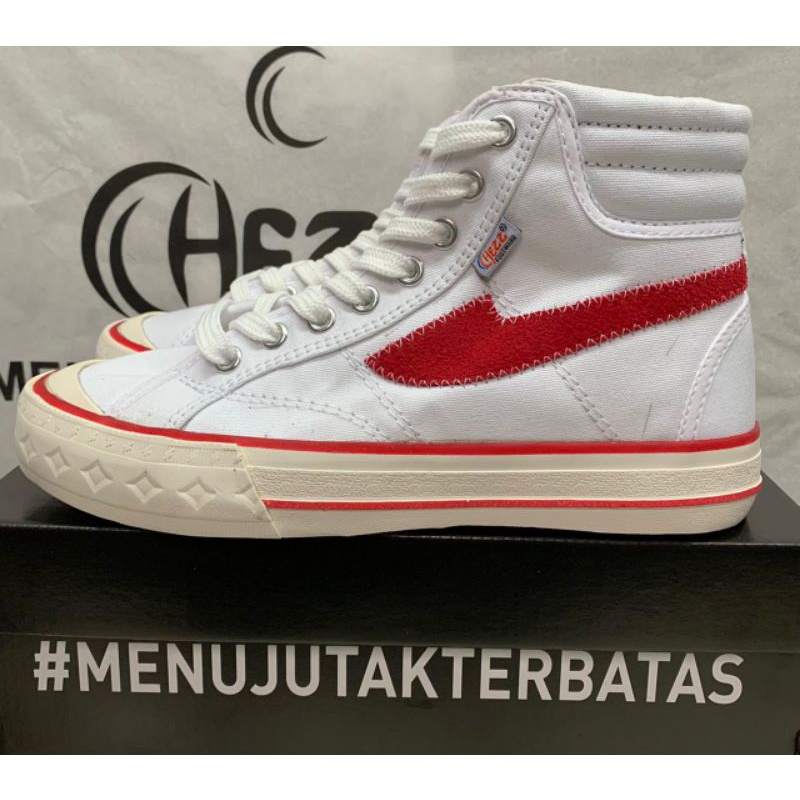 SEPATU CHEZZ ZELOS HI WHITE RED