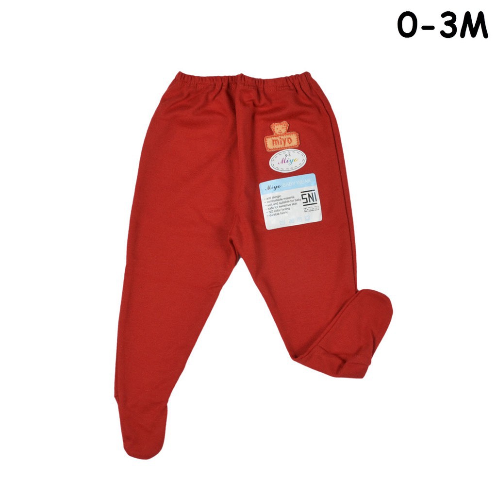 Miyo Celana Panjang Popok Bayi Merah 0-3m Kado Baby NEWBORN / Baju Bayi / Perlengkapan Bayi