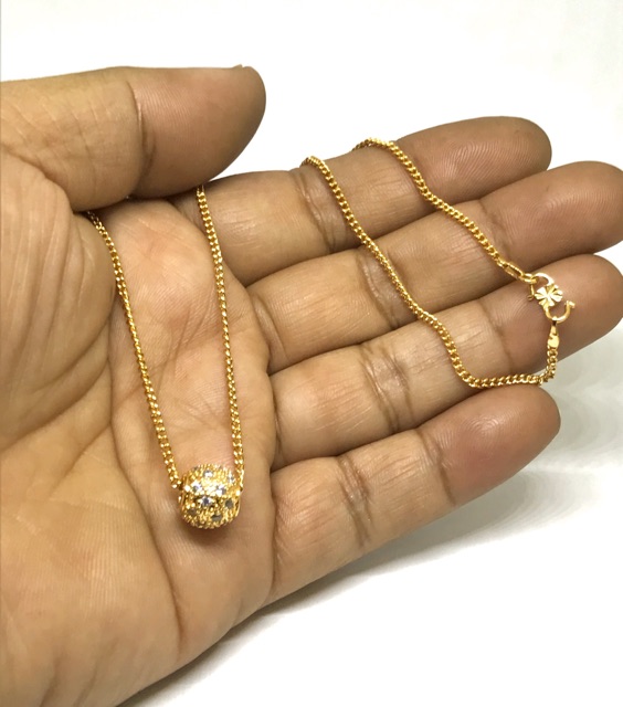 Kalung wanita // kalung plus leontin// perhiasan // replika berlian // kalung wanita//kalung