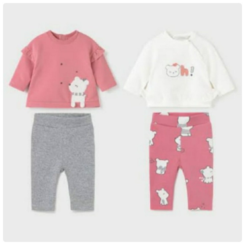 Special Collection Baby Newborn - 9bulan Catell Love 3in1 Set dan Piyama Trackpants Bayi