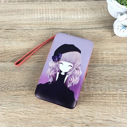 GI 338 RISCE DOMPET GAMBAR CUTE GIRL IMPORT WANITA CEWEK PEREMPUAN JAKARTA BATAM JTF