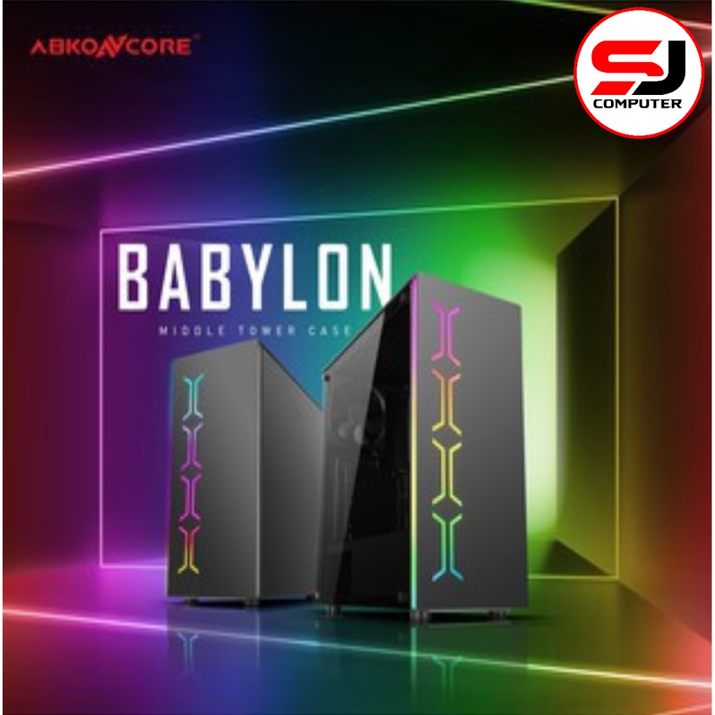 ABKONCORE BABYLON A1903C [1FAN RAINBOW] ATX TG RGB LIGHT STRIP