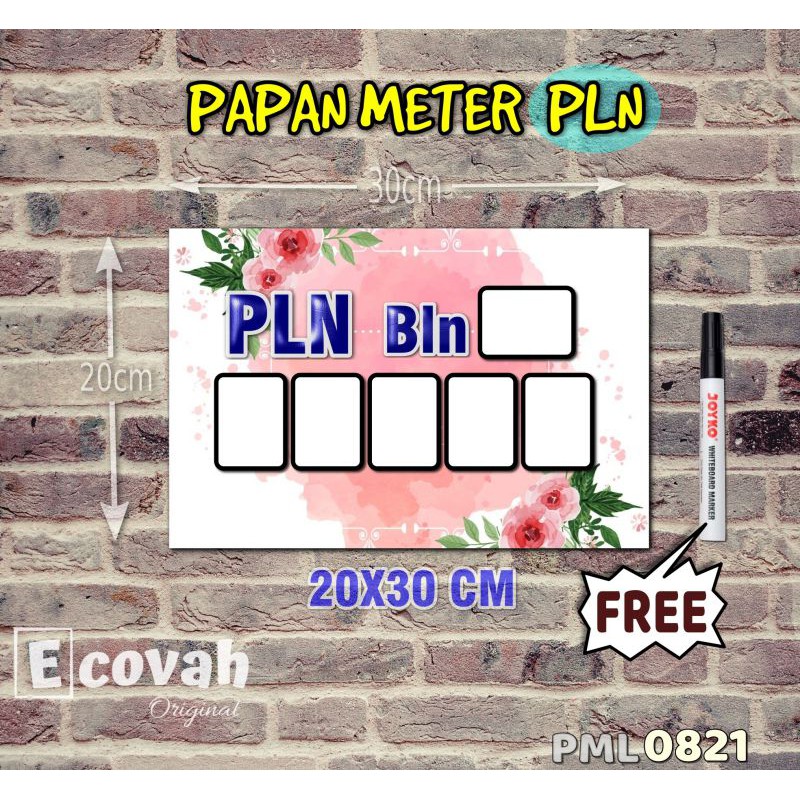 

Ecovah Papan Meter Listrik PLN PAM motif Unik - Flower 21
