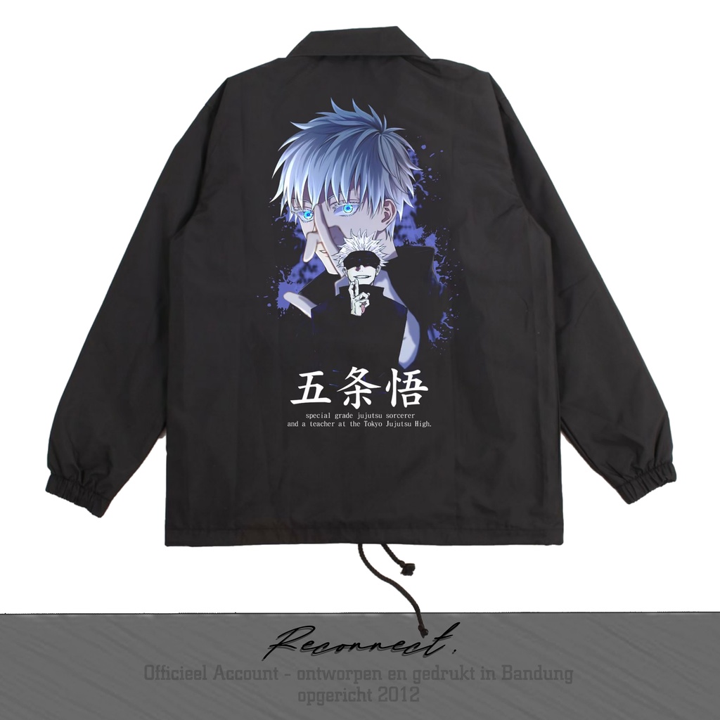 Reconnect Coach Jacket Anime Jujutsu Kaisen Gojo Satoru - Unisex