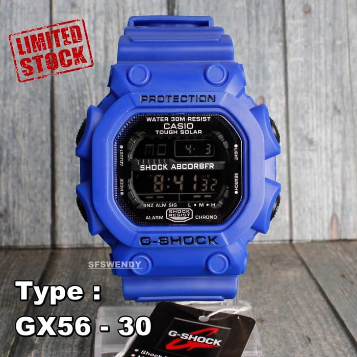G SHOCK GX-56 kotak Biru Jam tangan digital pria & anak anti air sport