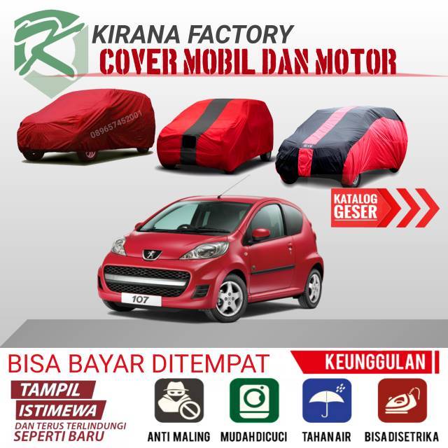 Cover mobil peugeot 107
