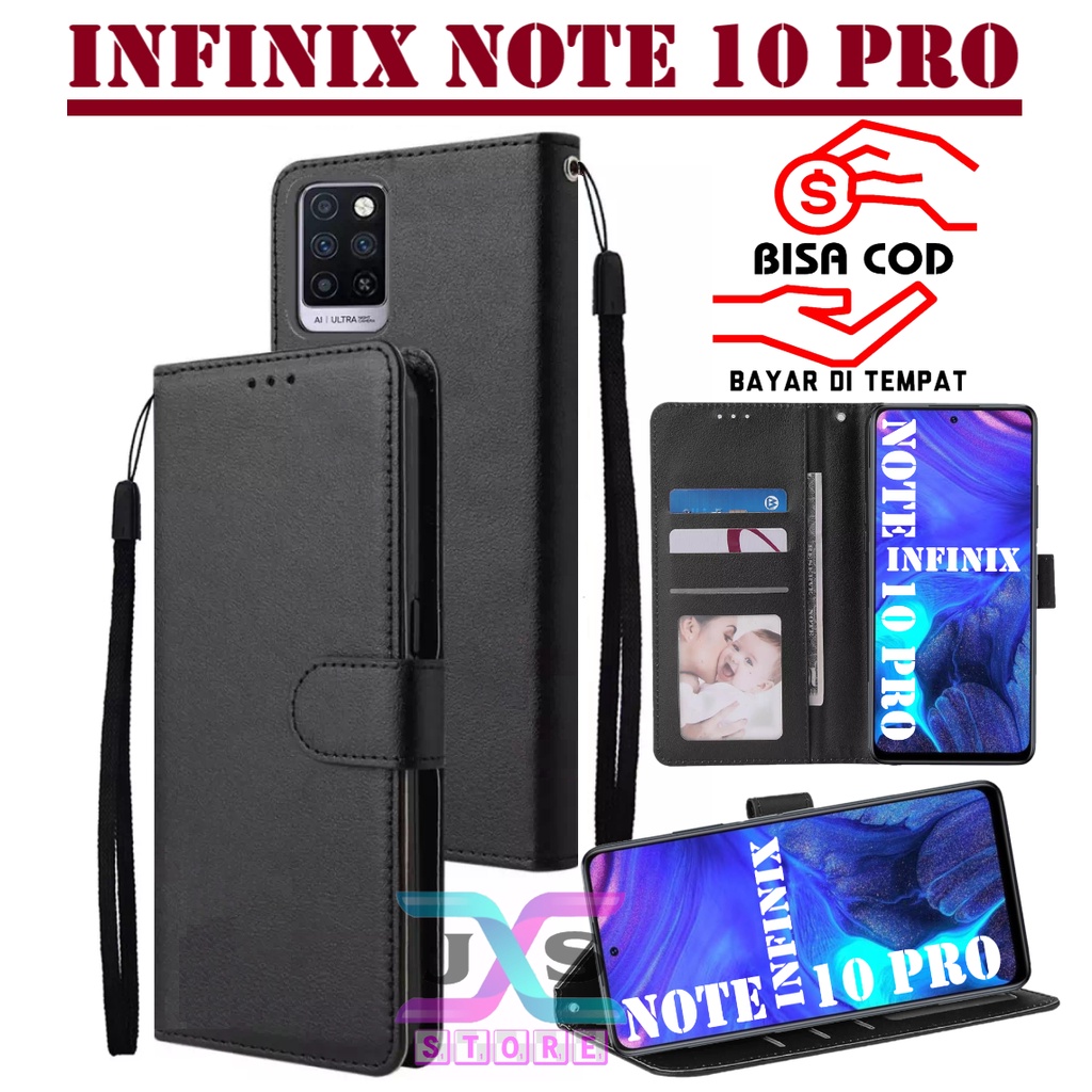 SARUNG BUKU HP UNTUK INFINIX NOTE 10 PRO / FLIP WALLET UNTUK INFINIX NOTE 10 PRO /LEATHER CASE UNTUK