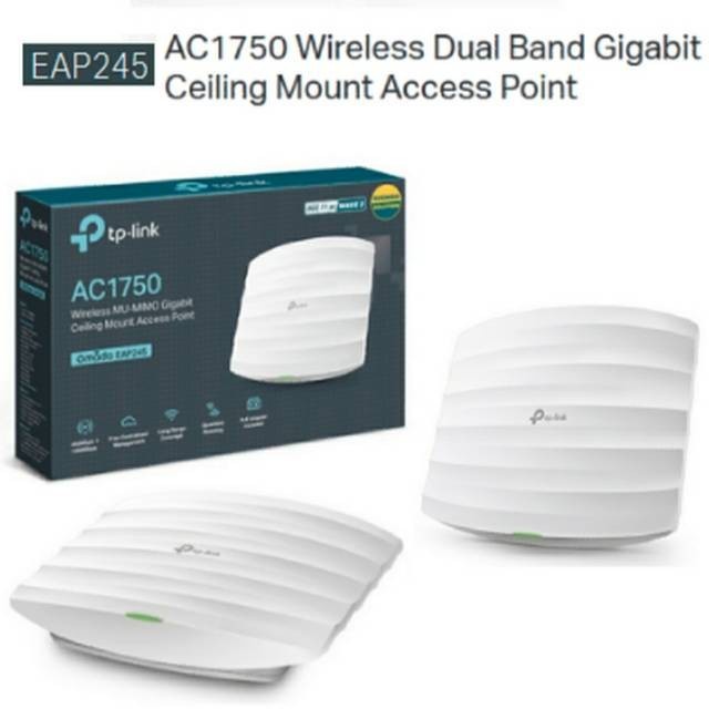 TPLink EAP245 AC1750 Wireless Dual Band Gigabit Ceiling Mount Access