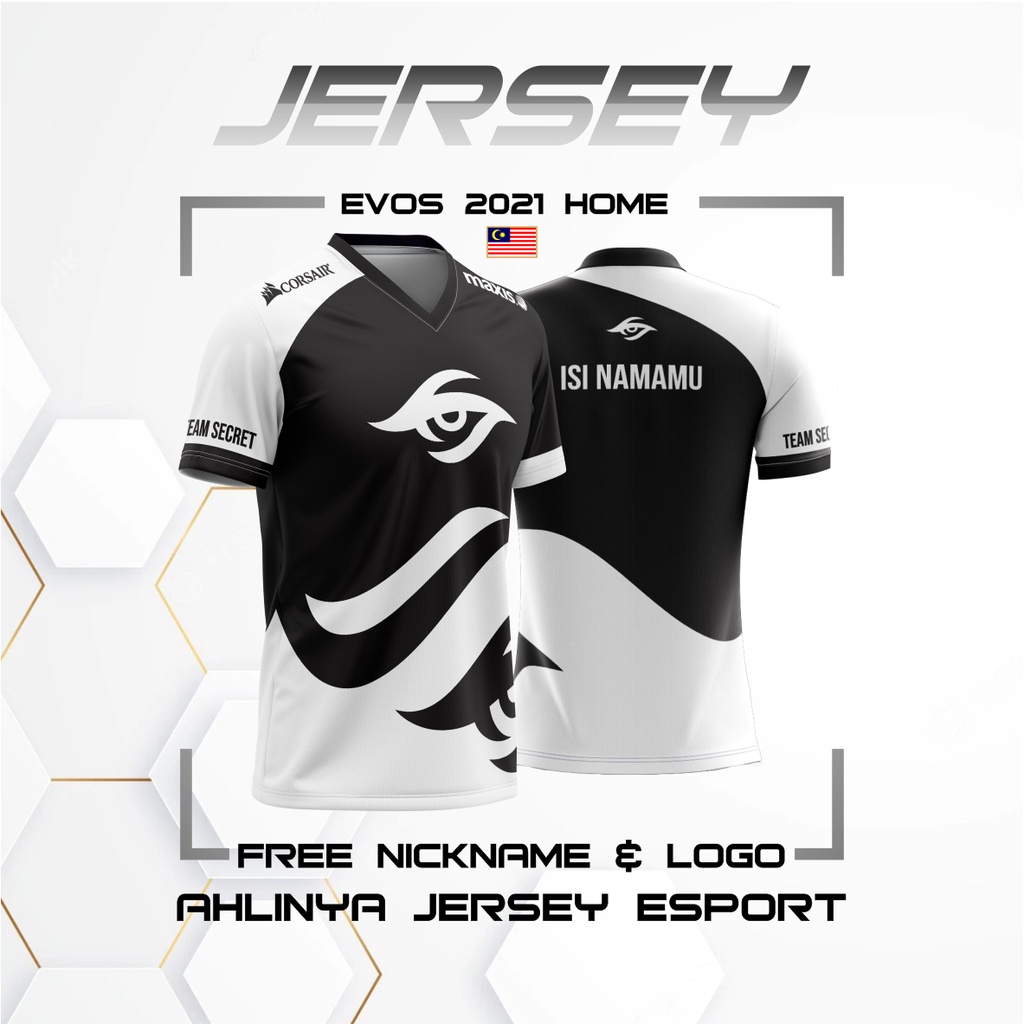 JERSEY TSHIRT TEAM SECRET ESPORT GAMING TERBARU 2022 FREE NICKNAME
