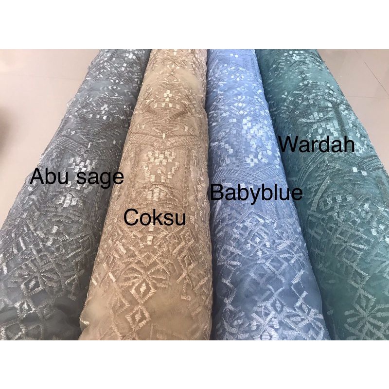 Kain tulle bordir motif SAPTO