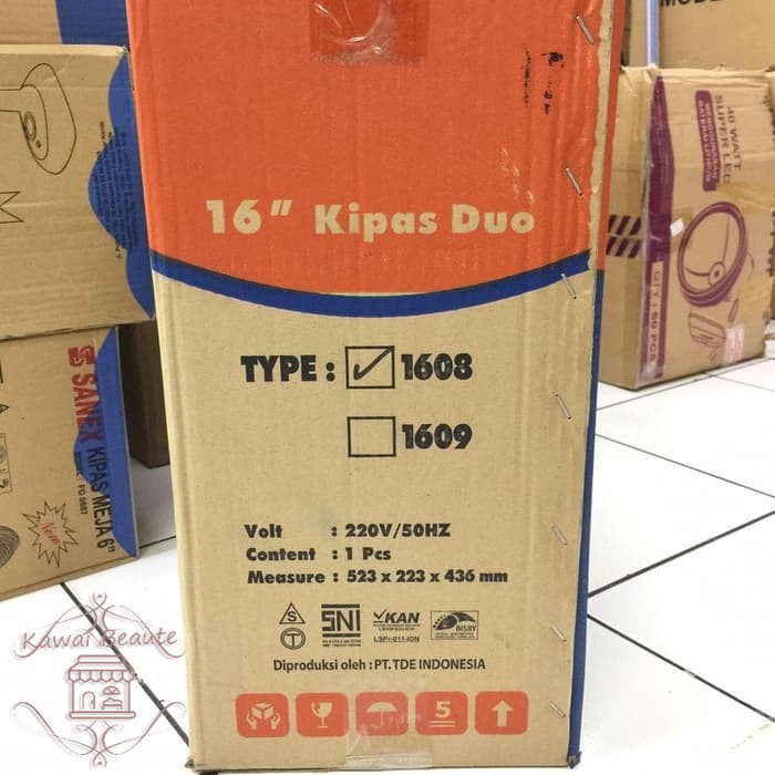 TD Stand Fan 1608 16&quot;inci+TIMER /Kipas Angin Berdiri Twindog 2 in 1