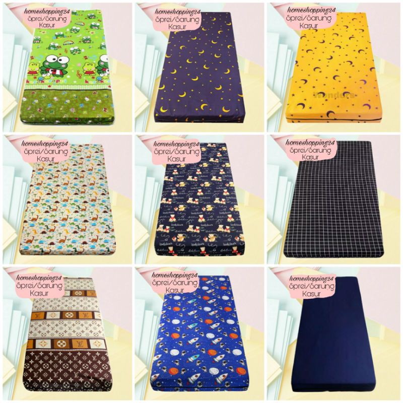 Sprei Sarung Kasur Busa Resleting ukuran 160x200x30