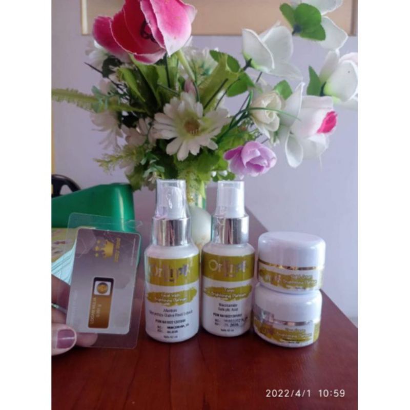 ORLIN BEAUTY SKINCARE / PAKET ORLIN BRIGHTENING PLATINUM FREE GIFT MINI GOLD