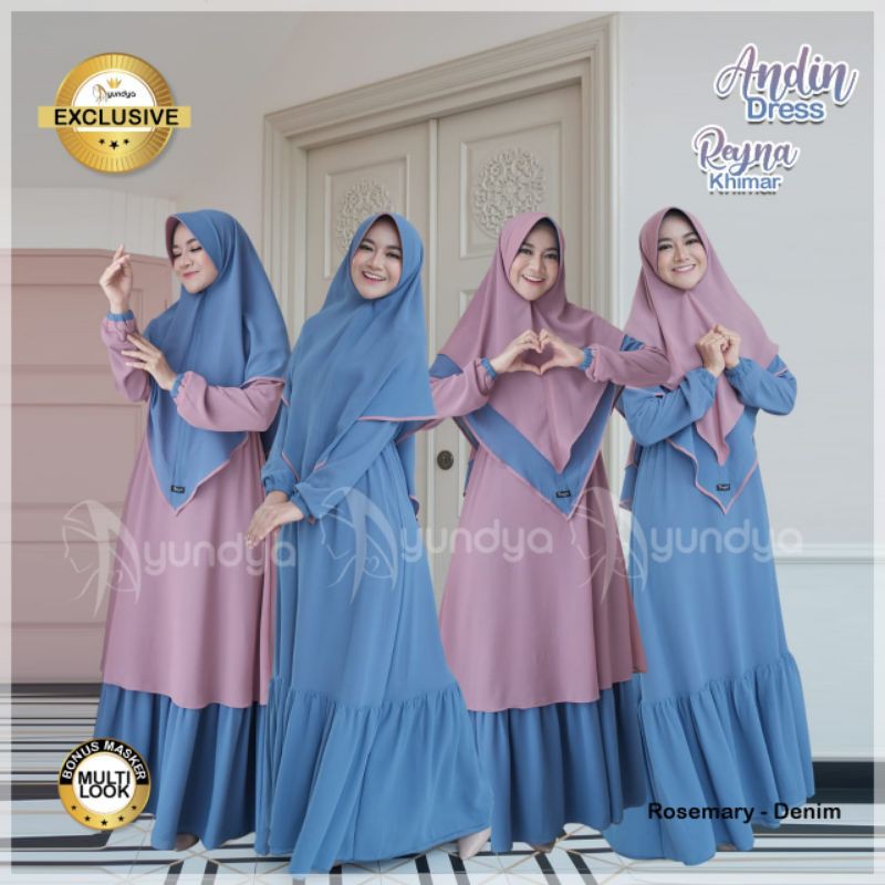 GAMIS BOLAK BALIK BUSUI ANDIN DRESS SERIES ORIGINAL AYUNDYA