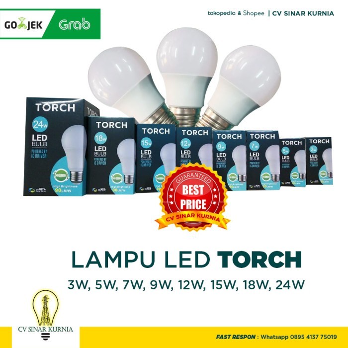 GROSIR Lampu Bohlam LED TORCH 16 W