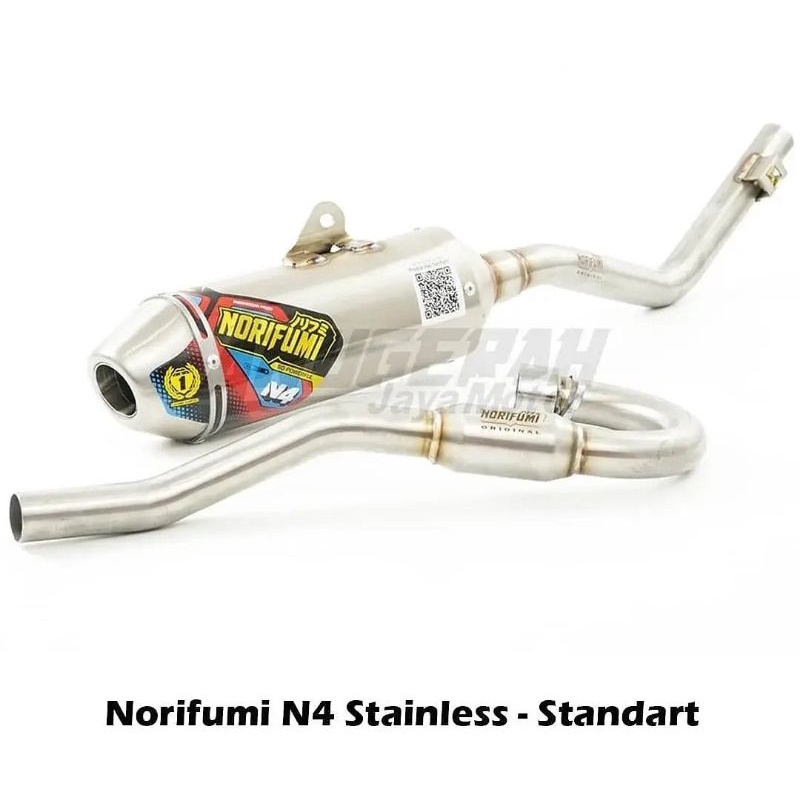 KNALPOT NORIFUMI N4 STAINLES POWER BOMB KLX 150 DTRACKER 150 CRF 150 ORIGINAL NORIFUMI N4 SS
