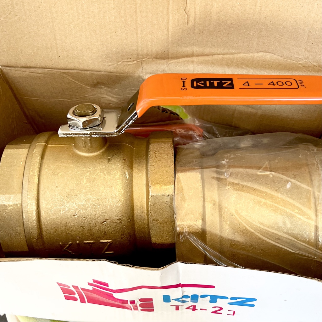 Stop Kran Keran Ball Valve Super Tebal Kuningan Kite Kizz Kit Drat 4 Inch