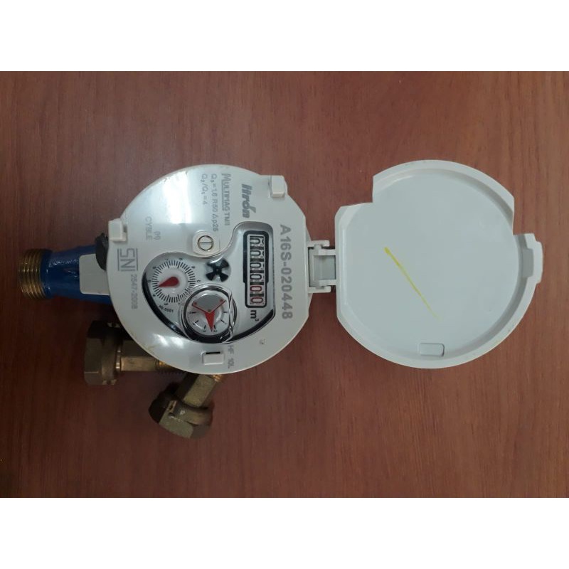 water meter BRASS ITRON PUTIH 1/2 INCH