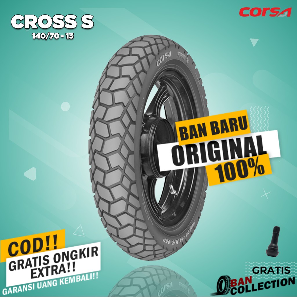 Ban Belakang Motor YAMAHA NMAX // CORSA CROSS S 140/70 Ring 13 Tubeless
