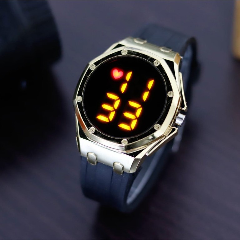 Jam tangan Sport Digital Pria wanita Strap Karet / rubber