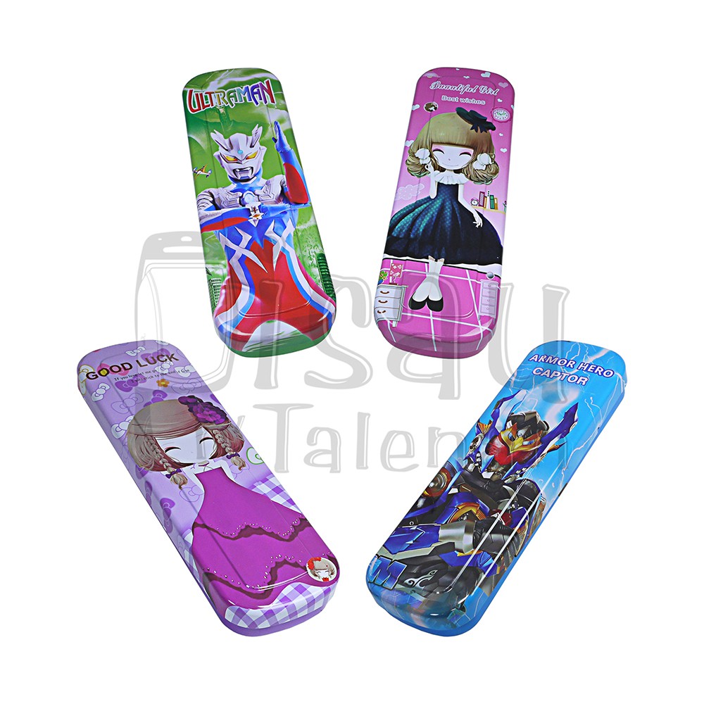 

AD026 Kotak Pensil Kaleng Fancy 2 Tingkat