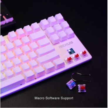 Keyboard gaming rexus wired usb mechanical tkl 87 key rgb legionare mx9-p mx9p pudding free switch