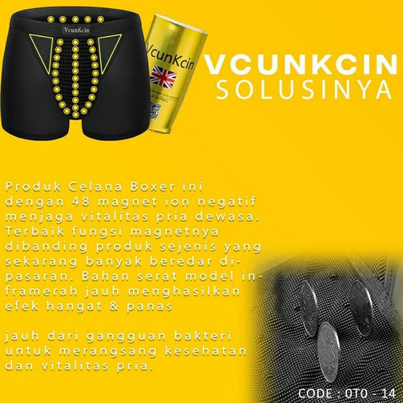 CELANA DALAM VCUN KCIN BOXER KESEHATAN PRIA ION MAGNETIK VCUNKCIN