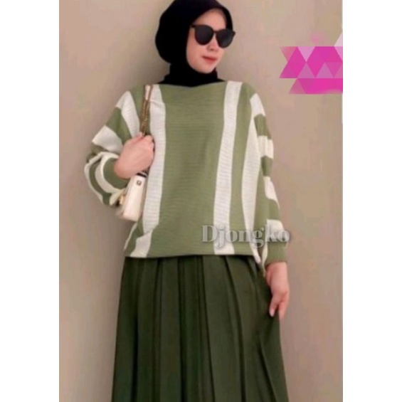 batwing zebra oversize/atasan rajut jumbo